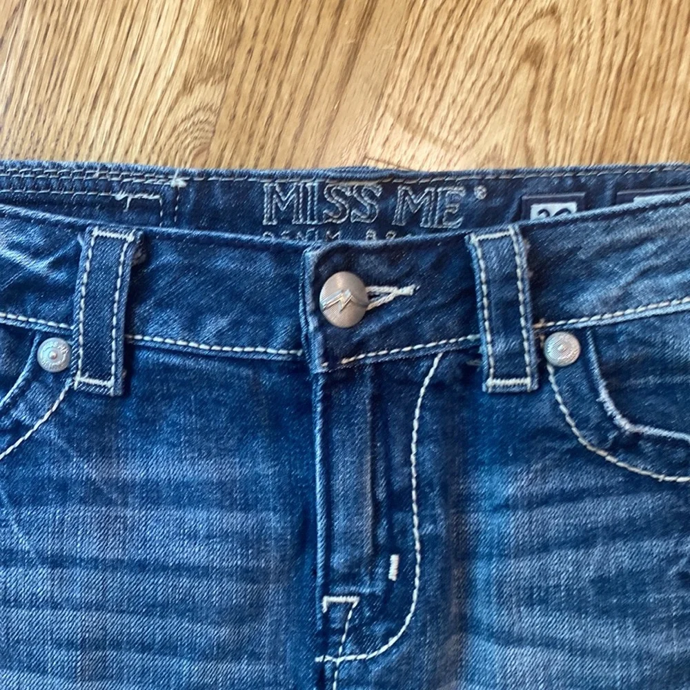 Miss Me distressed hem studded mini skirt size 29 JE105313 MK jean festival - Picture 2 of 9